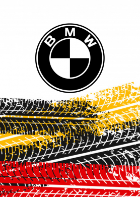 Стикер BMW logo and tires 2
